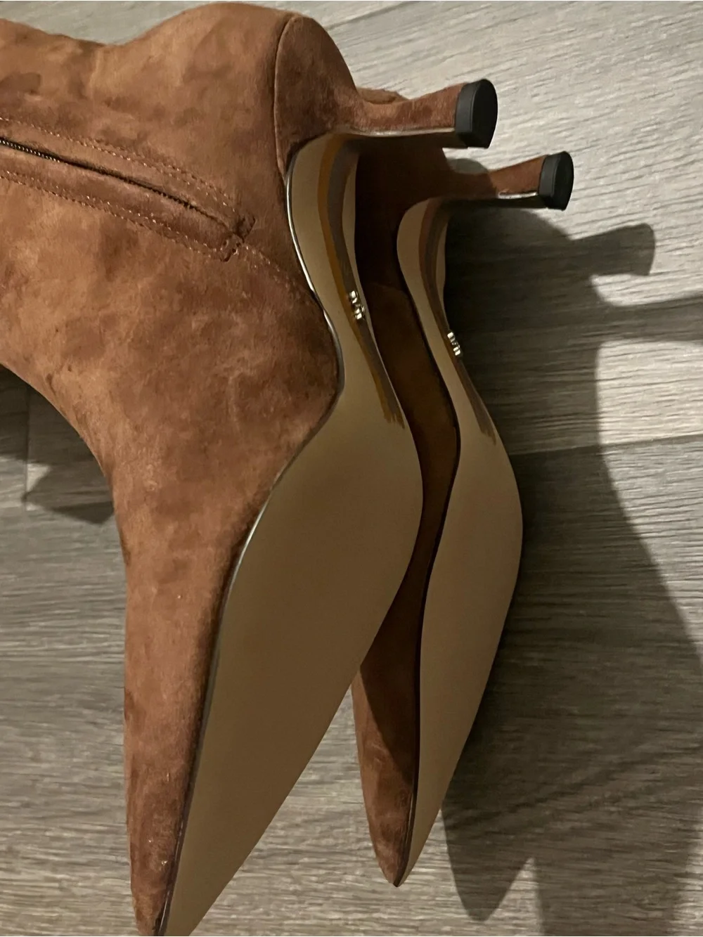 Sam Edelman Taylin toffe Suede Knee-High Pointed-Toe Boots